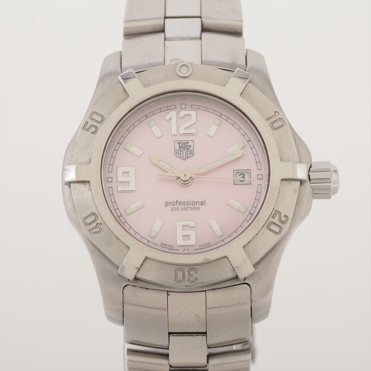 【中古】タグホイヤー プロフェッショナル エクスクルーシブ 200m WN1319.BA0333 SS SS QZ ピンクシェル文字盤