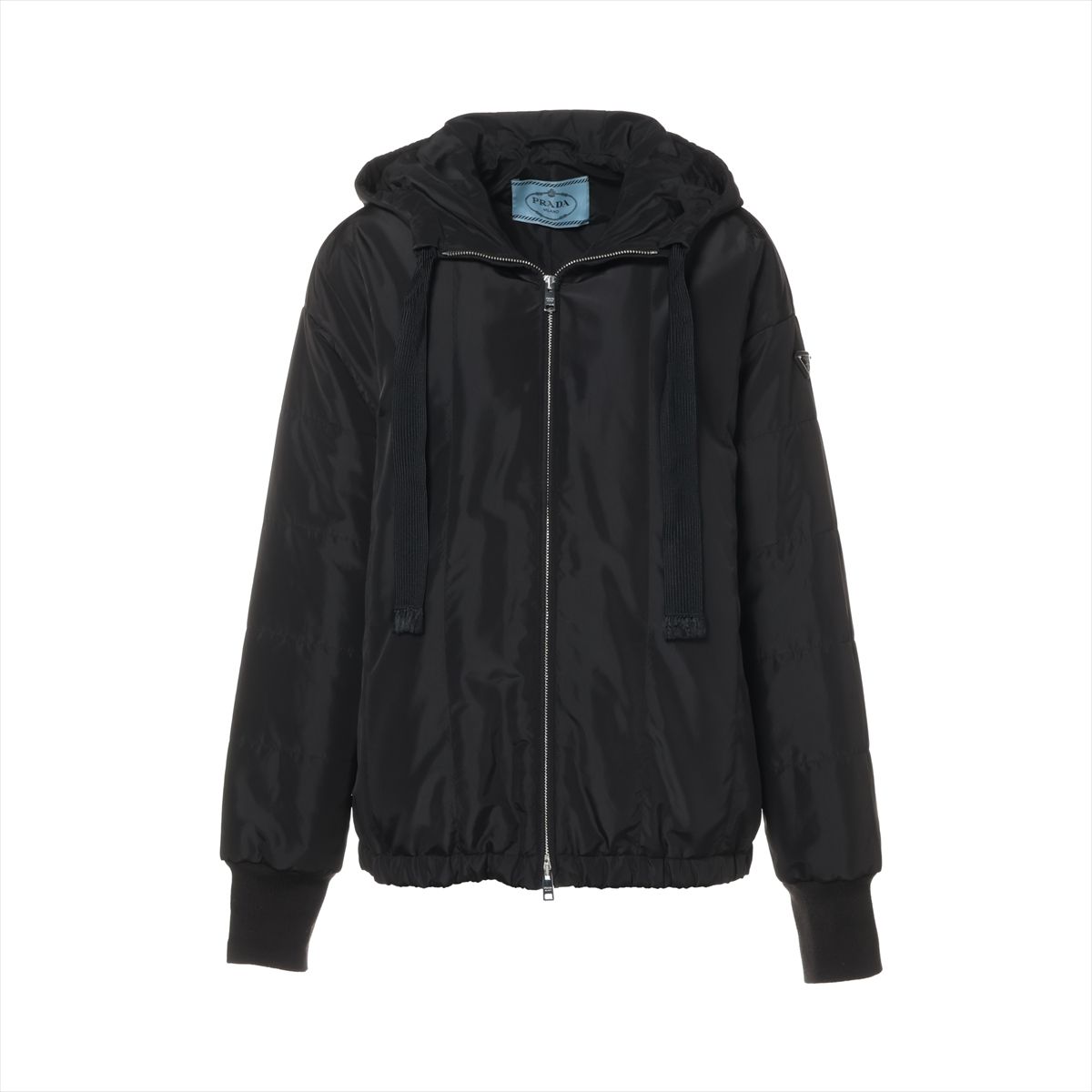 【中古】プラダ トライアングルロゴ 24年 ポリエステル 中綿ジャケット 40 レディース ブラック 290085｜ALLU 店 63,652円