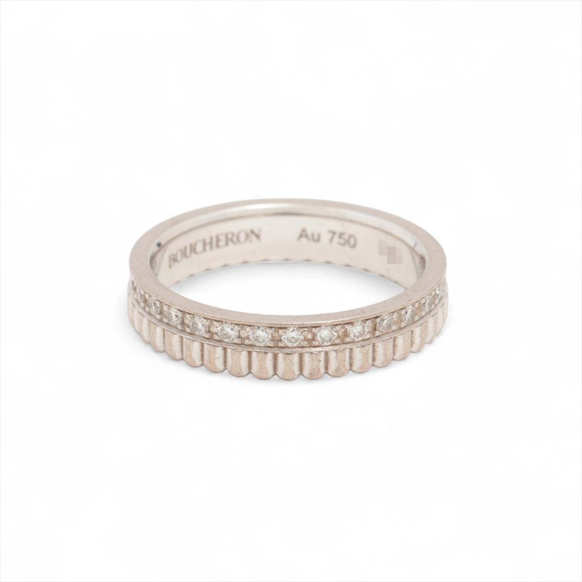【中古】ブシュロン キャトル ラディアント マリッジ ダイヤ リング 750(WG) 3.0g T45 JAL0022645