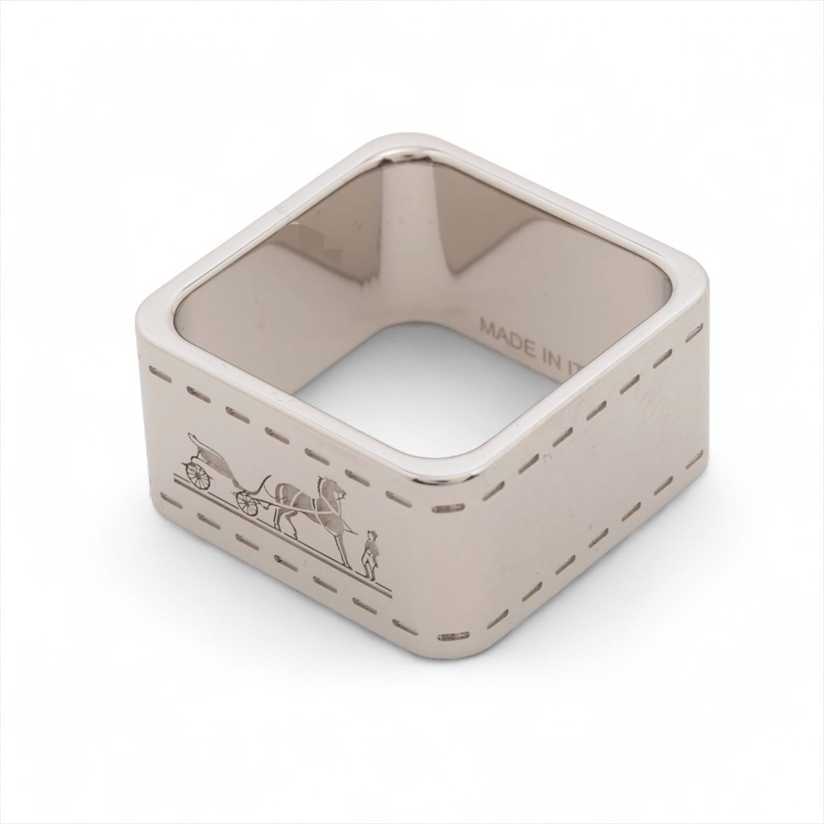 【中古】エルメス ボルデュック スカーフリング メタル シルバー