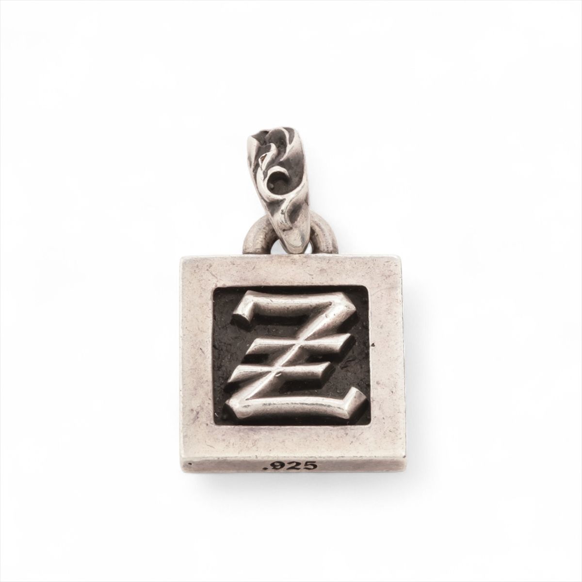 【中古】クロムハーツ ペンダントトップ 925 8.4g フレームドレターブロック Z アルファベット