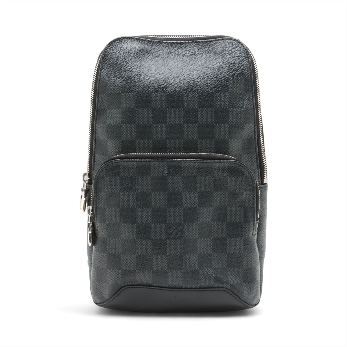 【中古】ヴィトン ダミエグラフィット アヴェニュースリングバッグ N41719 ブラック