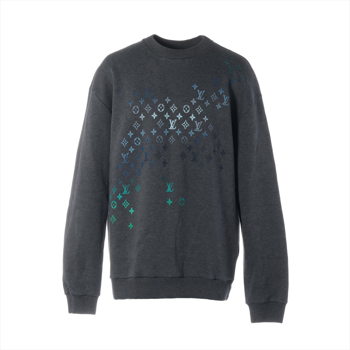 【中古】ヴィトン 24AW 綿織物×ナイロン 汗水 XXL メンズ 薄墨色  RM242MQ モノグラム