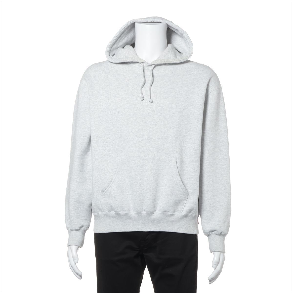 【中古】シュプリーム 23AW コットン×ポリエステル パーカー S メンズ グレー Satin Applique Hooded Sweatshirt バックロゴ