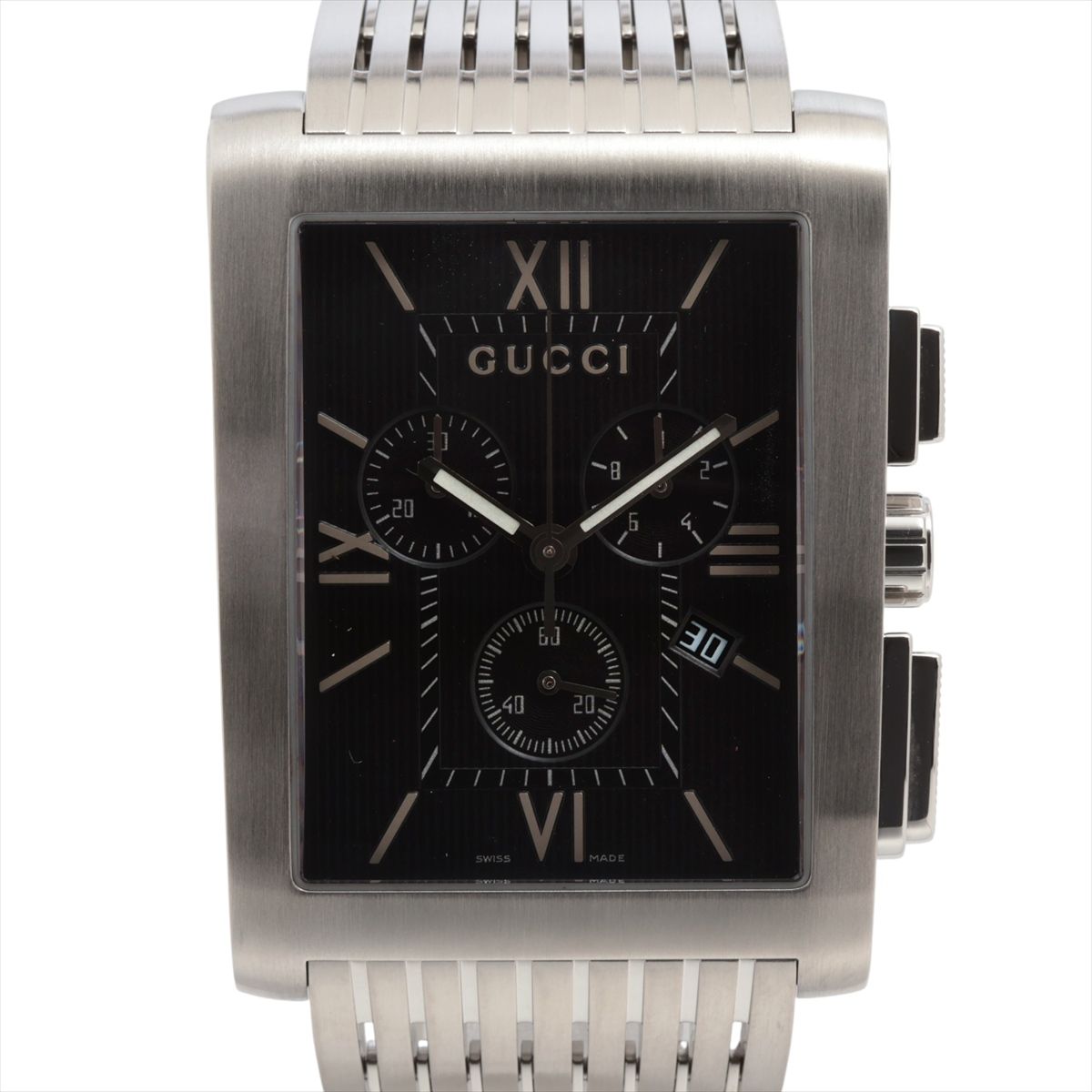 【中古】グッチ G地下鉄道 YA086309 SS SS QZ 黒いこと文字記号盤 あまりごま2