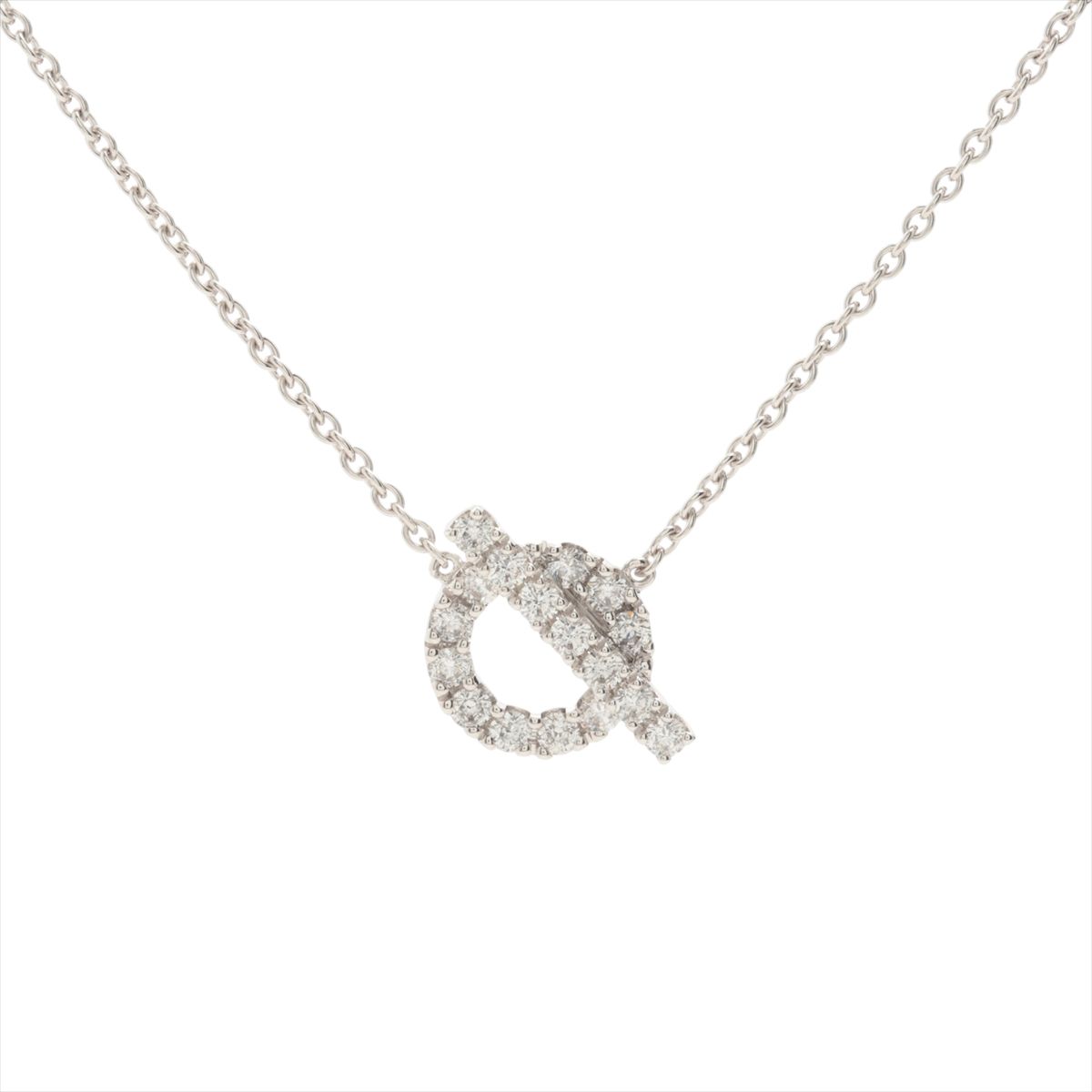 【中古】エルメス フィネス 金剛石 首飾り 750(WG) 4.4g