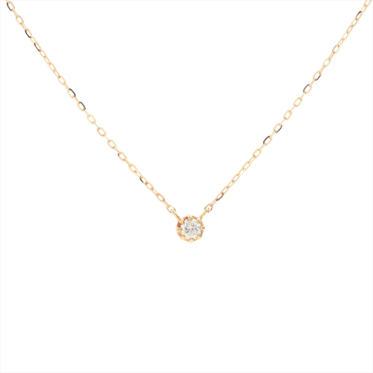 【中古】エテ 金剛石 首飾り K18(YG) 0.7g 0.02