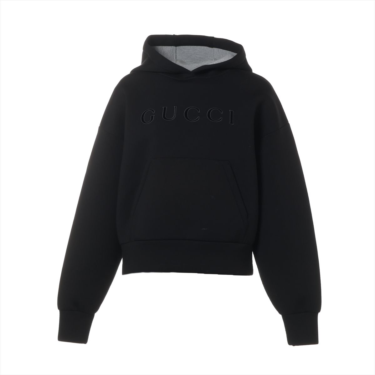 【中古】グッチ 25SS 人絹×ポリウレタン パーカー XS レディース 黒いこと  798544 ハンガー付き添い人
