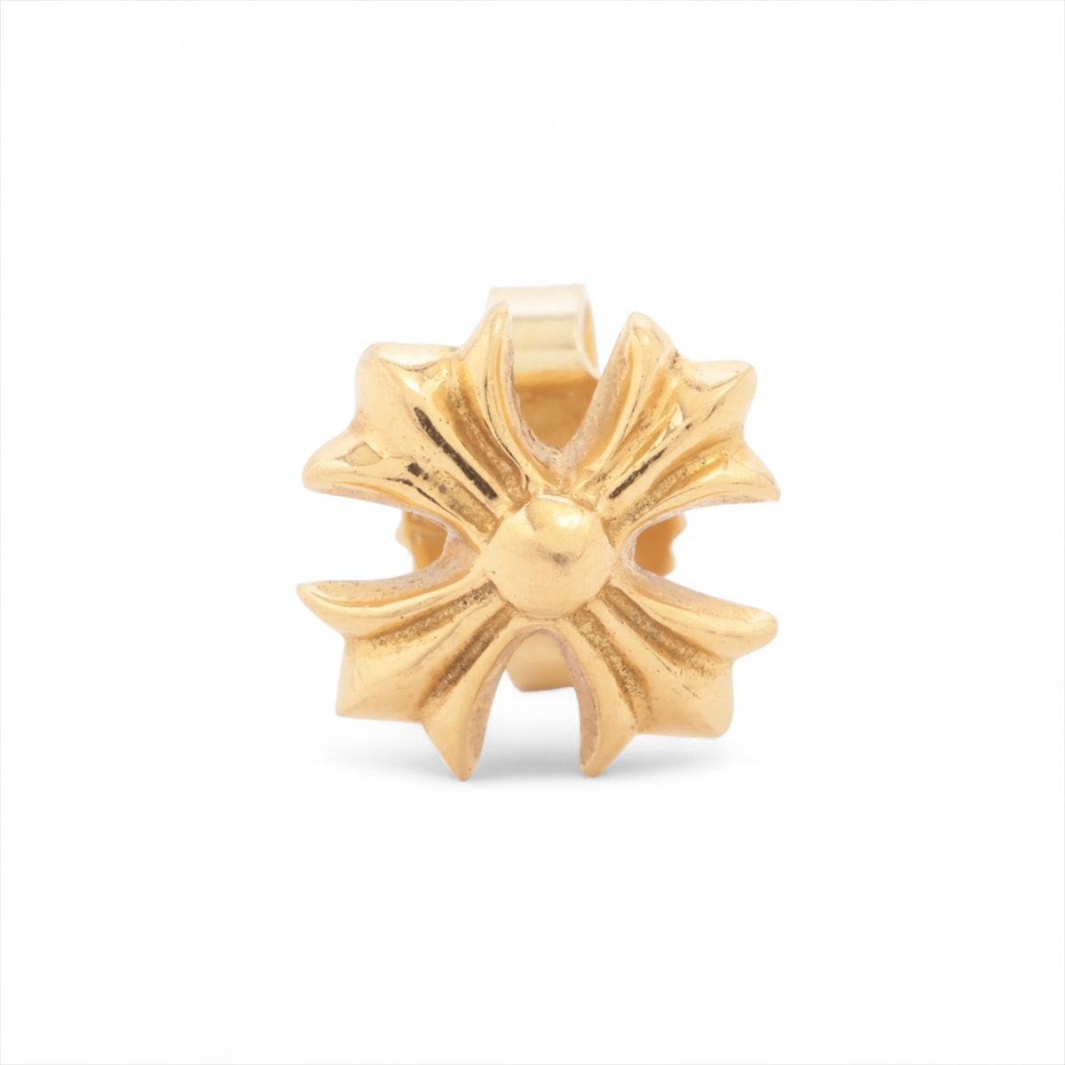 【中古】クロムハーツ CHつけ加える スタッド ピアス(片耳用) 22K×14K 1.0g