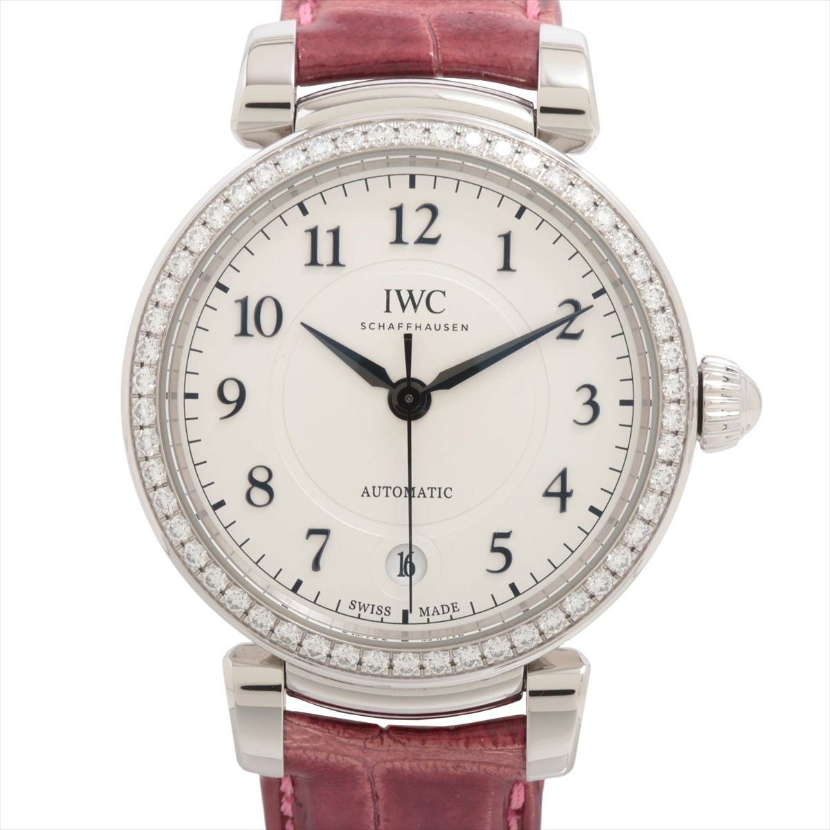 【中古】IWC ダヴィンチ オートマティック 36 IW458308 SS SS×革 AT しろがね色文字記号盤