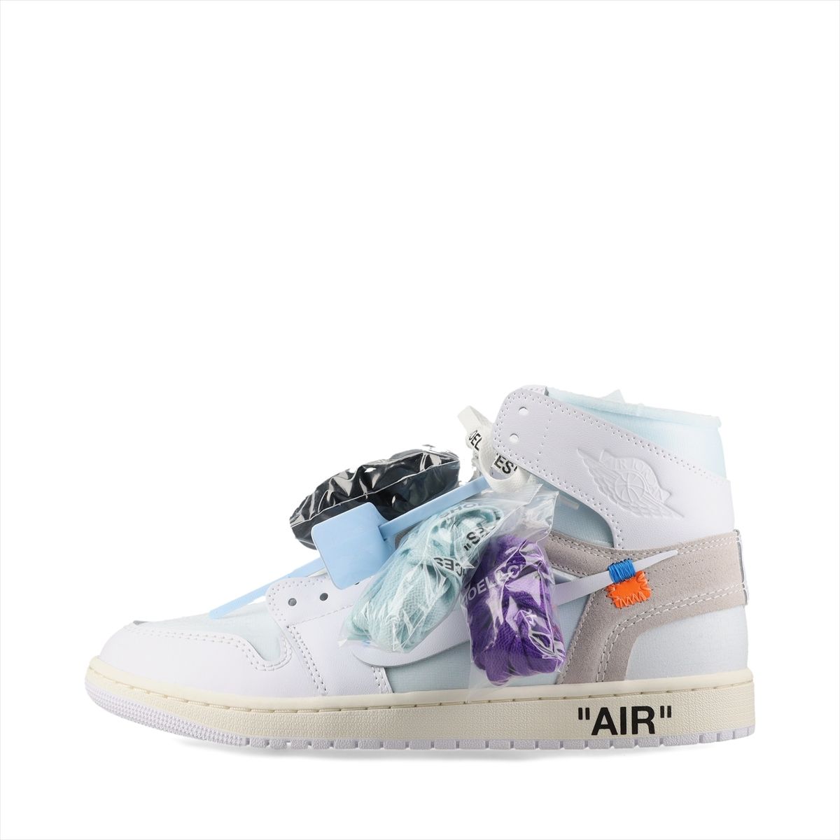 【中古】ナイキ AIR JORDAN 1 RETRO HIGH OG Alaska なめし革 ハイカットスニーカー 28.5珊 メンズ 白いこと ナイキ×ヴァージルアブローアーカイブ AA3834-100 箱有 小冊子付 変え紐付