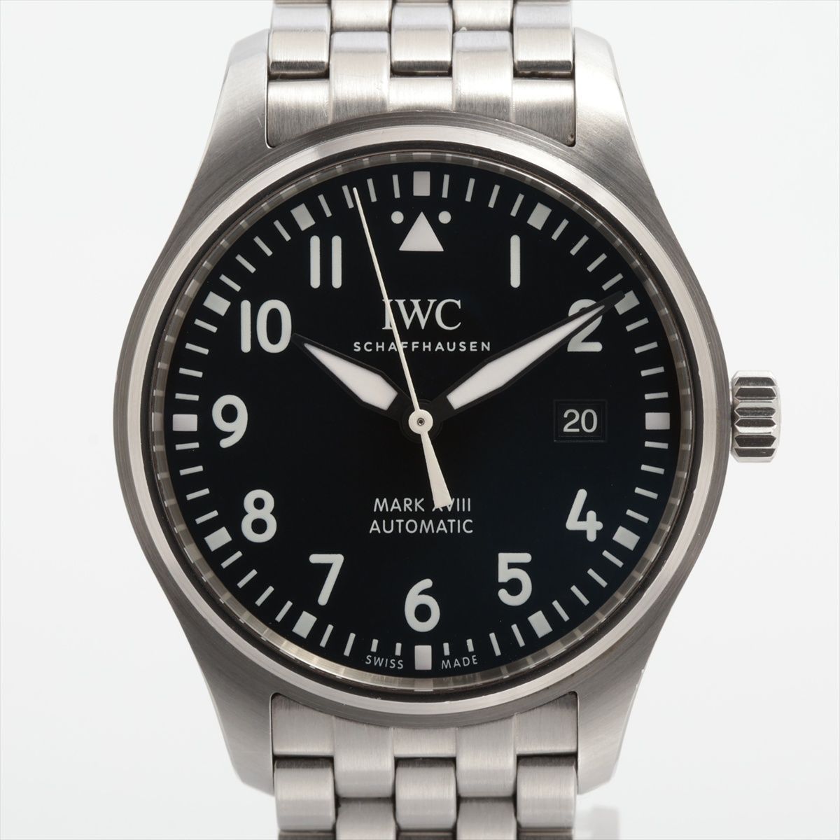 【中古】IWC パイロットウォッチ 目じるしXVIII IW327011 SS SS AT 黒いこと文字記号盤 あまりごま2 メンズ腕時計-腕時計