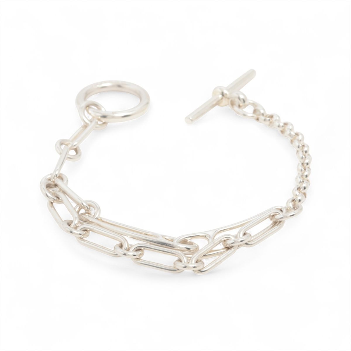【中古】エルメス シェーヌダンクル パンク 2023 ブレスレット SH 925 17.3g シルバー｜ALLU 店