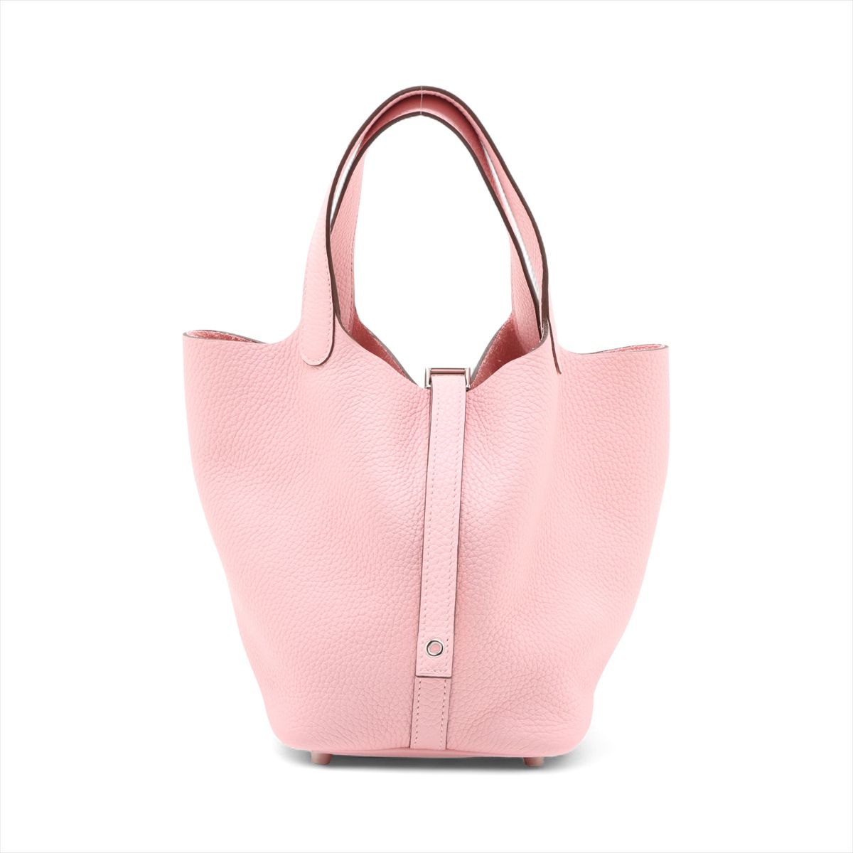 【中古】エルメス ピコタン鍵を掛ける18 PM トリヨンクレマンス サクラ色桜 しろがね色金具 K:2025年