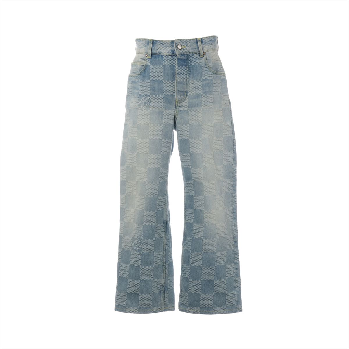 【中古】ヴィトン 24AW 綿織物×ポリエステル ジーンズズボン下 29 メンズ 点火装置青色  RM242MQ HRD48WGRT ダミエスケート