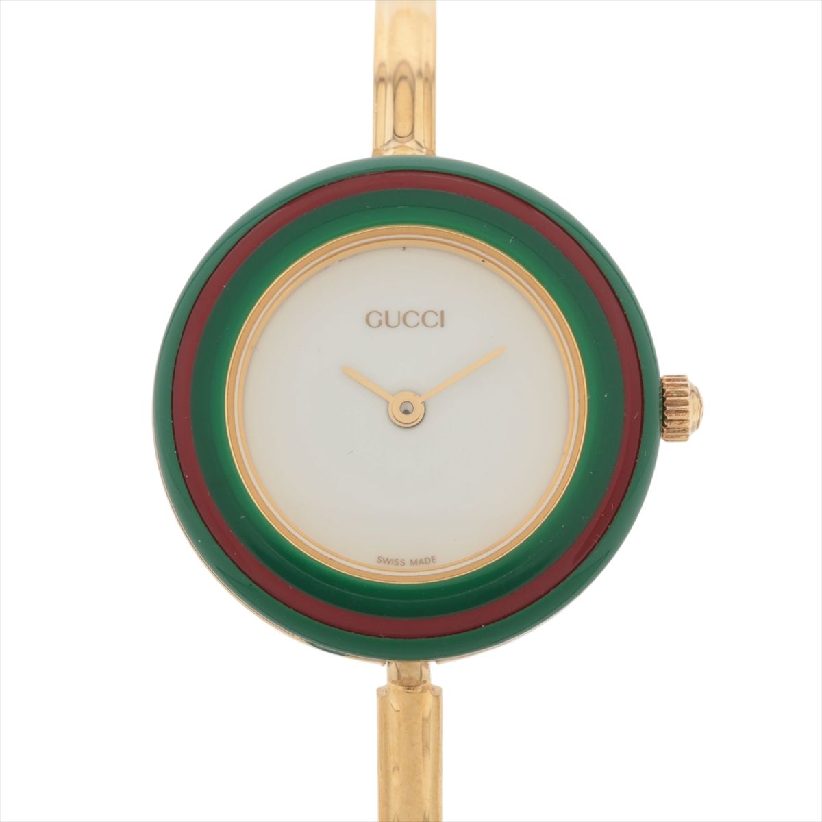 【中古】グッチ チェンジベゼル 11/12.2 GP GP QZ ホワイト文字盤 替えベゼル&times;13｜ALLU 店 60,562円
