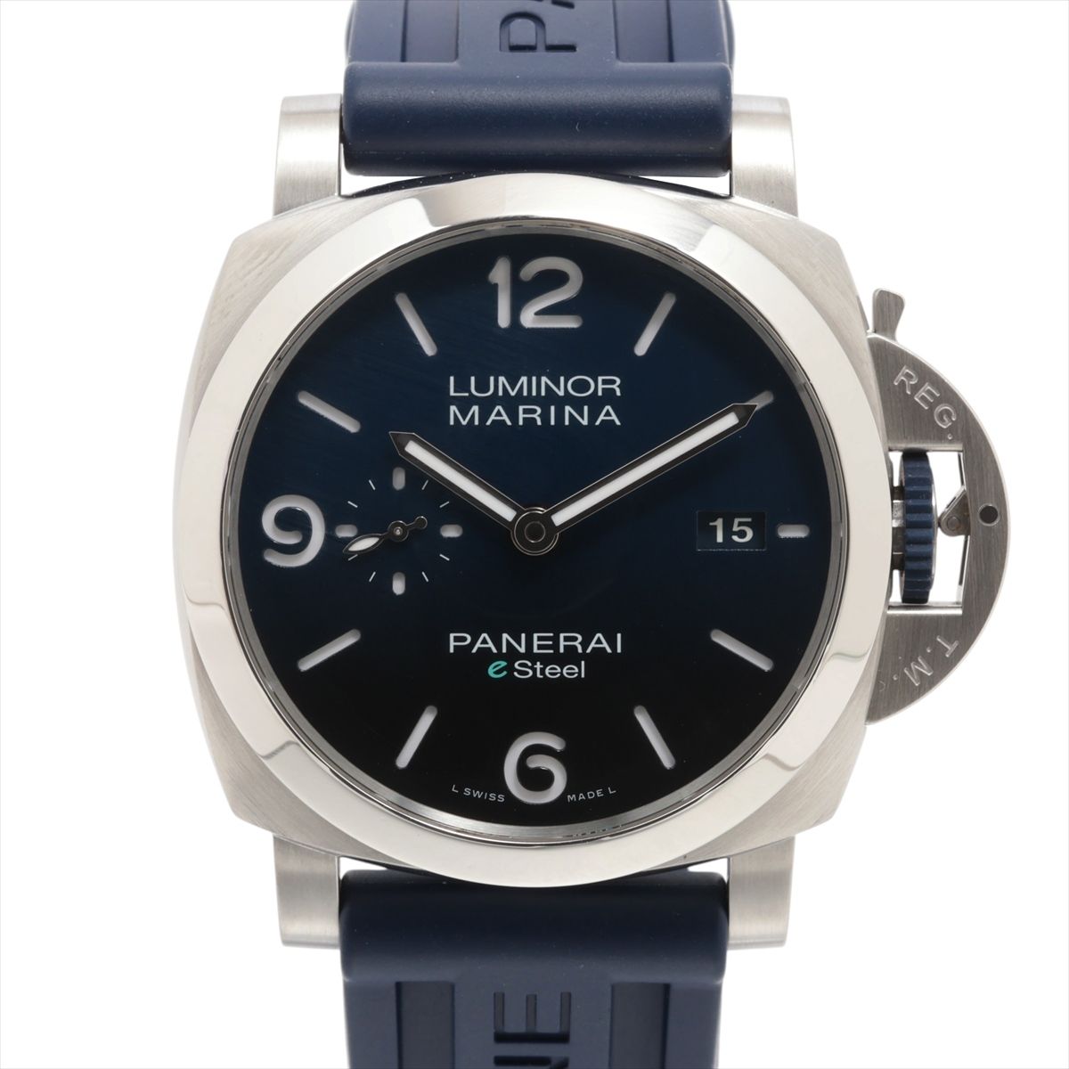 【中古】パネライ ルミノール マリーナ eSteel Blu Profondo PAM01157 SS TI&times;ラバー AT ブルーグラデーション文字盤｜ALLU 店