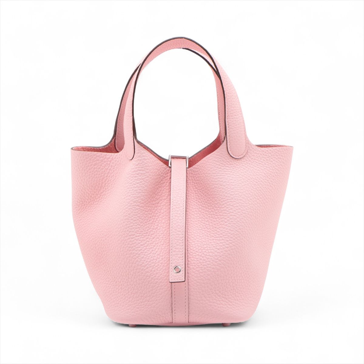 【中古】エルメス ピコタン鍵を掛ける18 PM トリヨンクレマンス さくら色桜 しろがね色金具 G:2026年