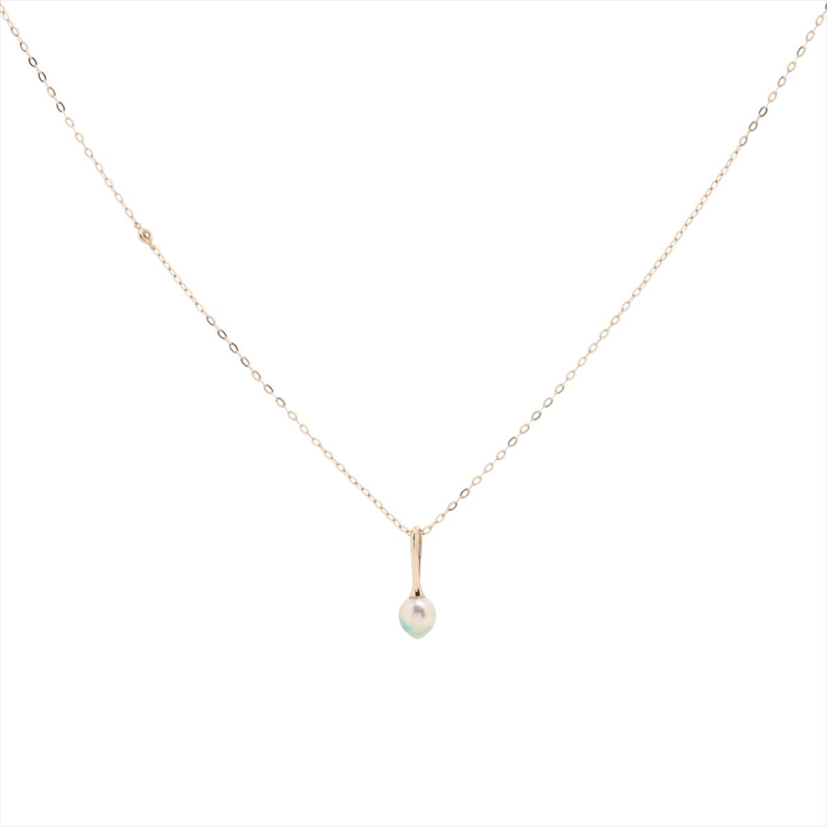 【中古】エテ パール ダイヤ ネックレス K18(PG) 1.5g 0.01｜ALLU 店