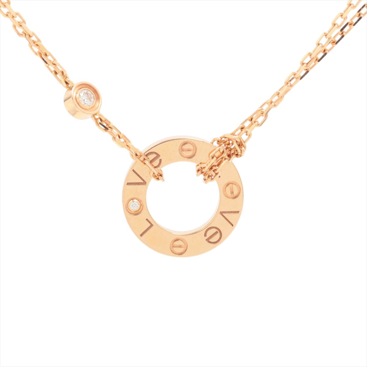 【中古】カルティエ 優しいこと倶楽部 2P 金剛石 首飾り 750(PG) 6.1g