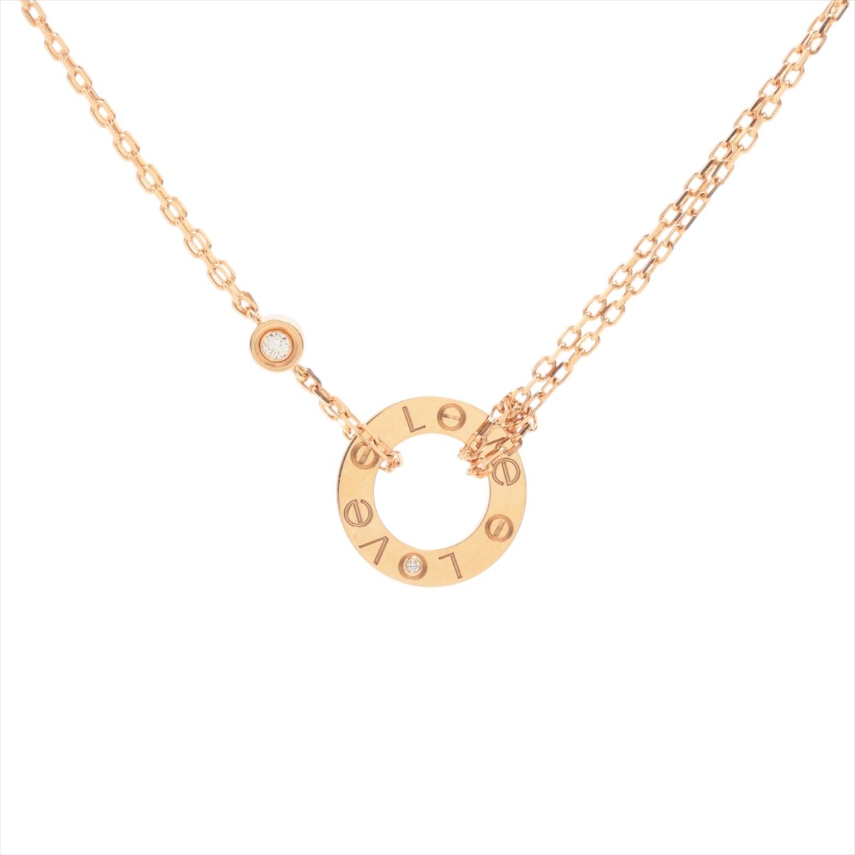 【中古】カルティエ 優しいこと倶楽部 2P 金剛石 首飾り 750(PG) 6.2g