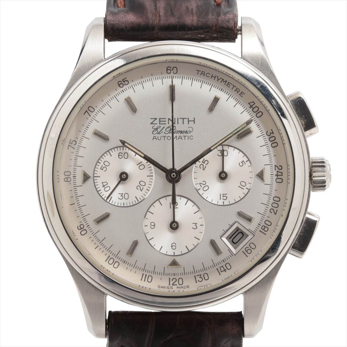 【中古】ゼニス エルプリメロ 01.0500.400/01 SS 社外SS&times;社外革 AT シルバー文字盤｜ALLU 店