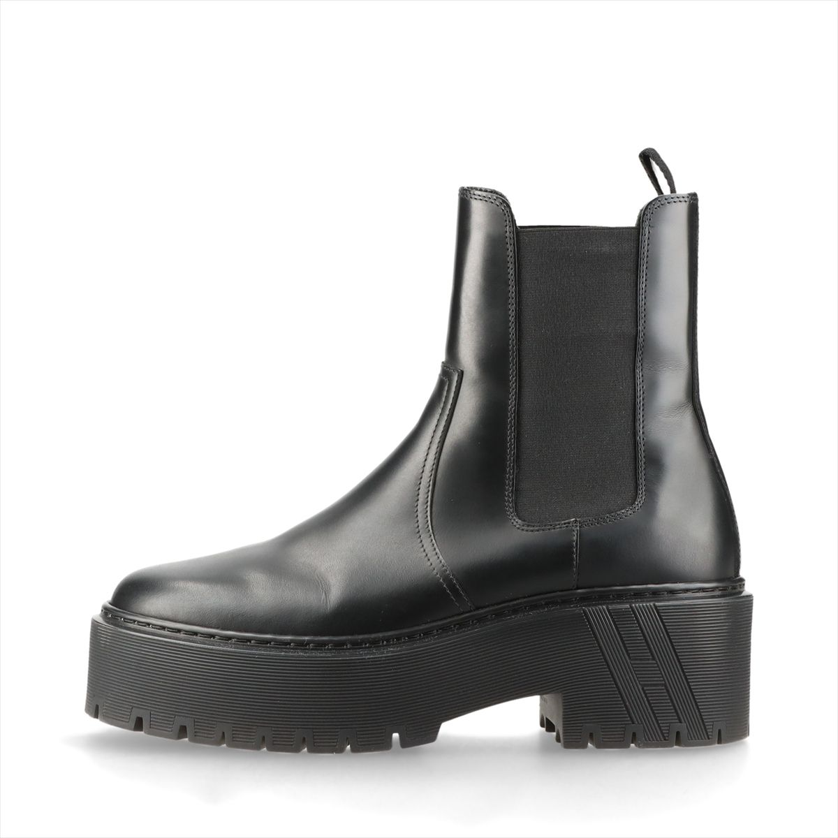 【中古】エルメス ハロウ 23AW なめし革 サイドゴアブーツ 36 レディース 黒いこと 232061Z  箱有