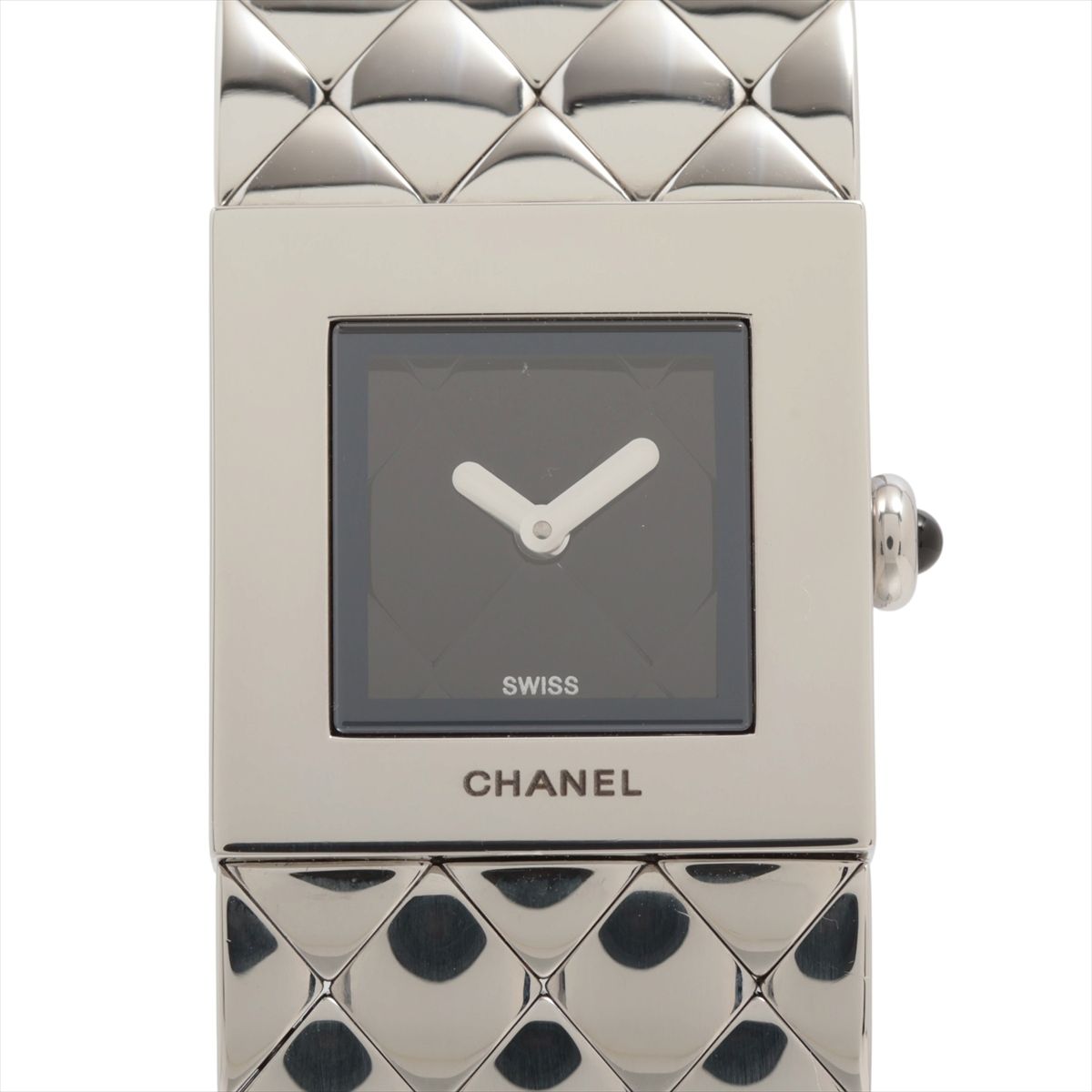 【中古】シャネル マトラッセ H0009 SS SS QZ 黒いこと文字記号盤 あまりごま1