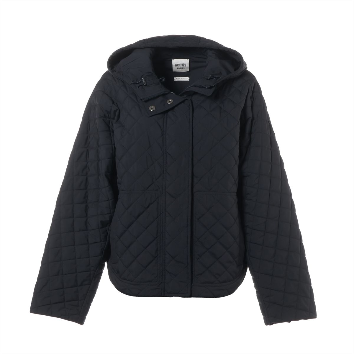 【中古】エルメス ポリエステル キルティングジャケット 36 レディース ブラック 5E0161DK｜ALLU 店
