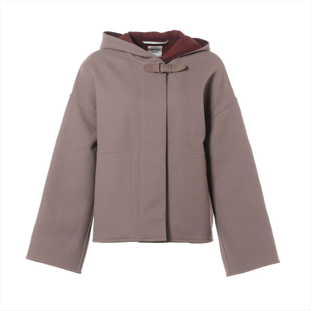 【中古】エルメス 羊毛 上衣 34 レディース ベージュ  4H0147DD