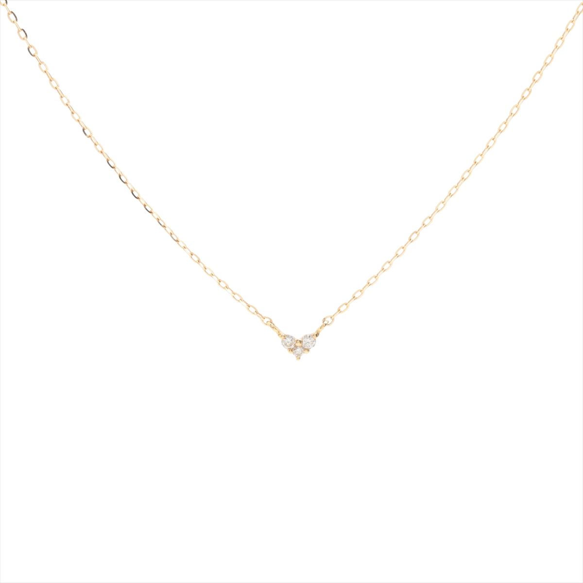 【中古】エテ 金剛石 首飾り K18(YG) 0.7g 0.01