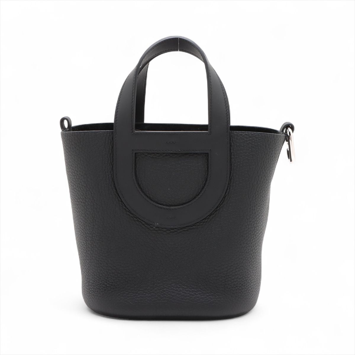 【中古】エルメス インザループ 18 トリヨンクレマンス×ヴォースイフト 黒いこと しろがね色金具 W:2024年