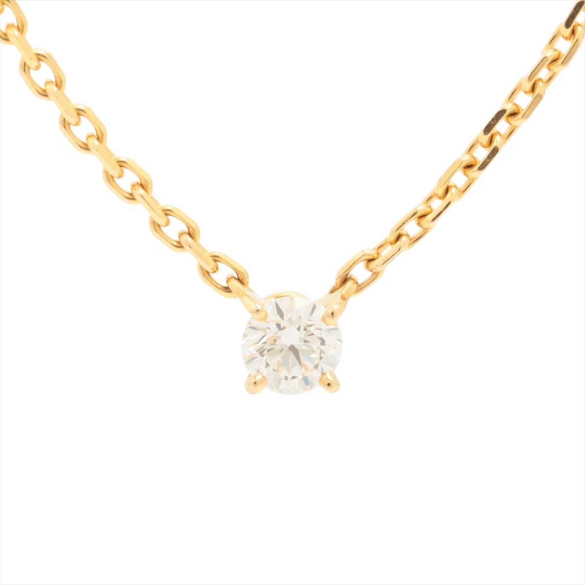 【中古】カルティエ ラブサポートチェーン 金剛石 頸飾り 750(YG) 4.8g 0.25 G VVS1 EX NONE GIAふり出し2011年
