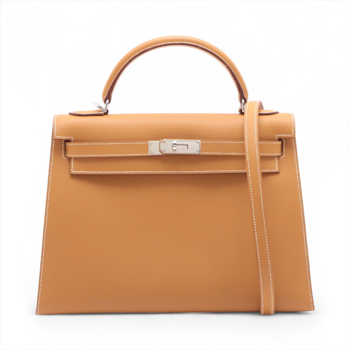 【中古】エルメス ケリー32 セリエ ヴォーシャモニー ナチュラル シルバー金具 □I:2005年｜ALLU 店
