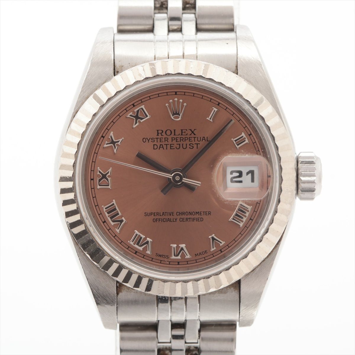 【中古】ロレックス 成人女性 デイトジャスト 69174 SS×WG SS AT サクラ色文字記号盤 あまりごま3