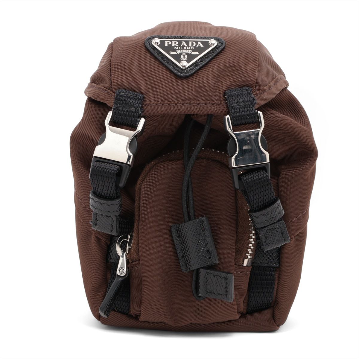 【中古】プラダ 2TT061 Re Nylon リ ナイロン 惹き付ける ポリアミド カーキ ミニ合財袋 足がかりチェーン店 惹き付ける