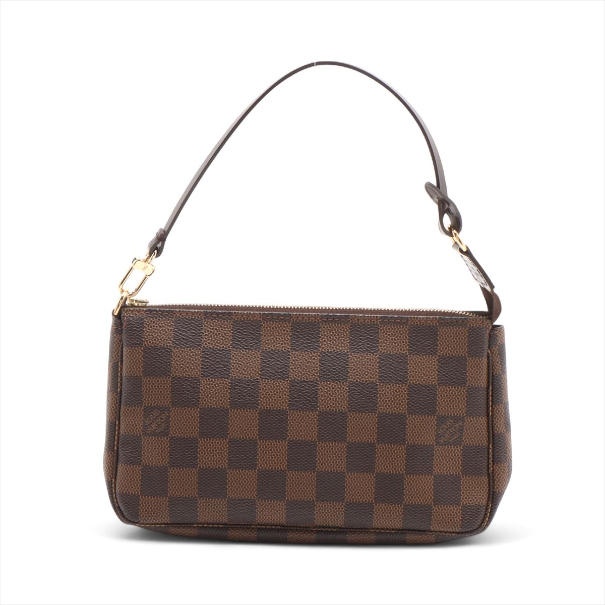 【中古】ヴィトン ダミエ ポシェットアクセソワール N41206 赤銅色