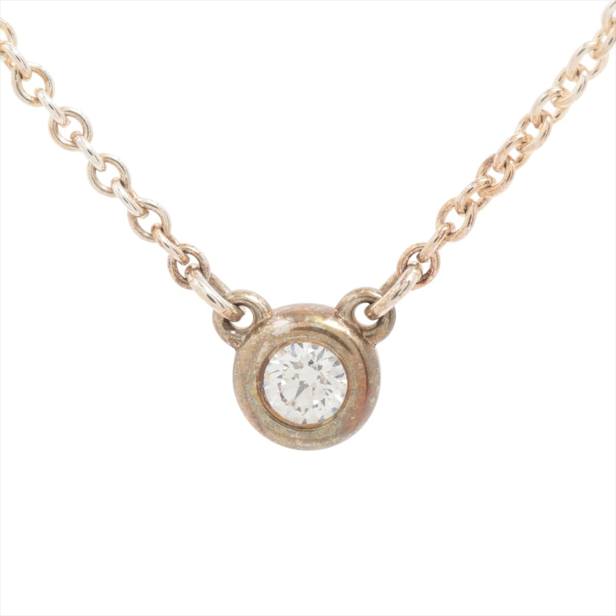 【中古】ティファニー バイザヤード 1P 首飾り 925×金剛石 1.6g しろがね色