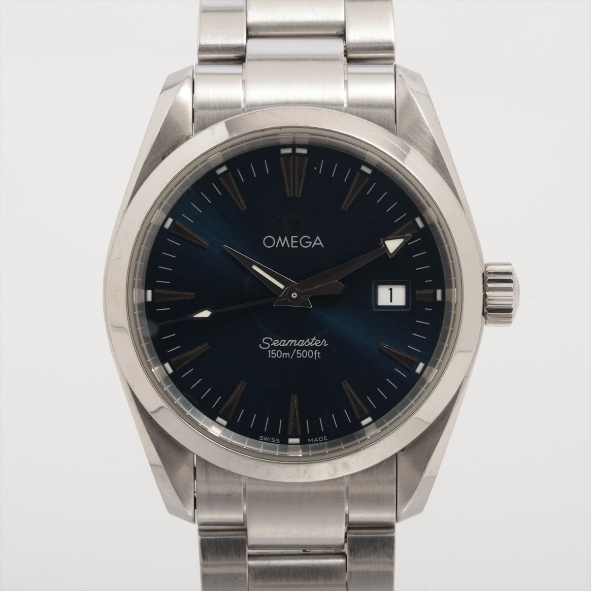 【中古】ゼロ シーマスター アクアテラ 2518.80 SS SS QZ 青色文字記号盤 あまりごま2