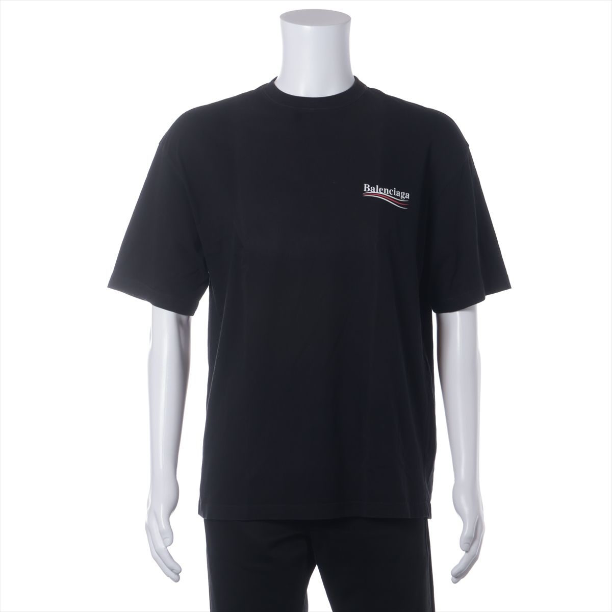【中古】バレンシアガ 18年 綿織物 ティーシャツ XS メンズ 黒いこと  518213 色変わり有