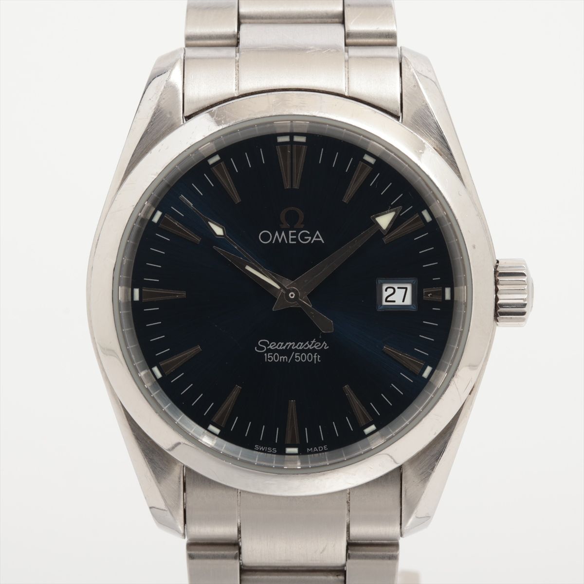 【中古】ゼロ シーマスター アクアテラ 2517.80 SS SS QZ 青碧文字記号盤