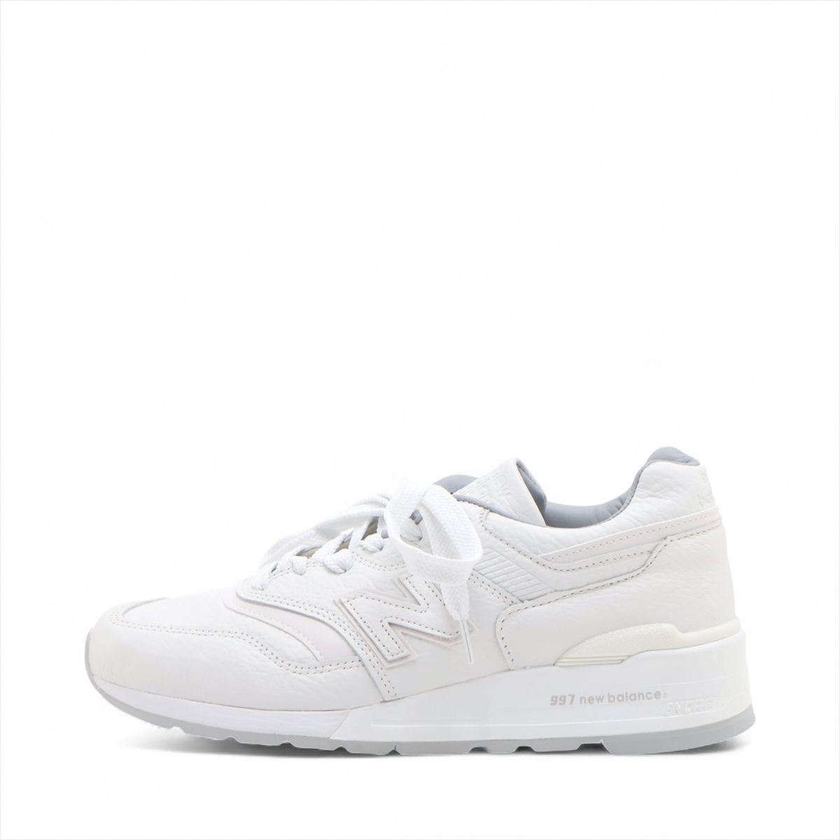 【中古】ニュー平衡にする なめし革 スニーカー 27珊 メンズ 白いこと M997BSN 箱あり ミッドソールに軽いのヤケ