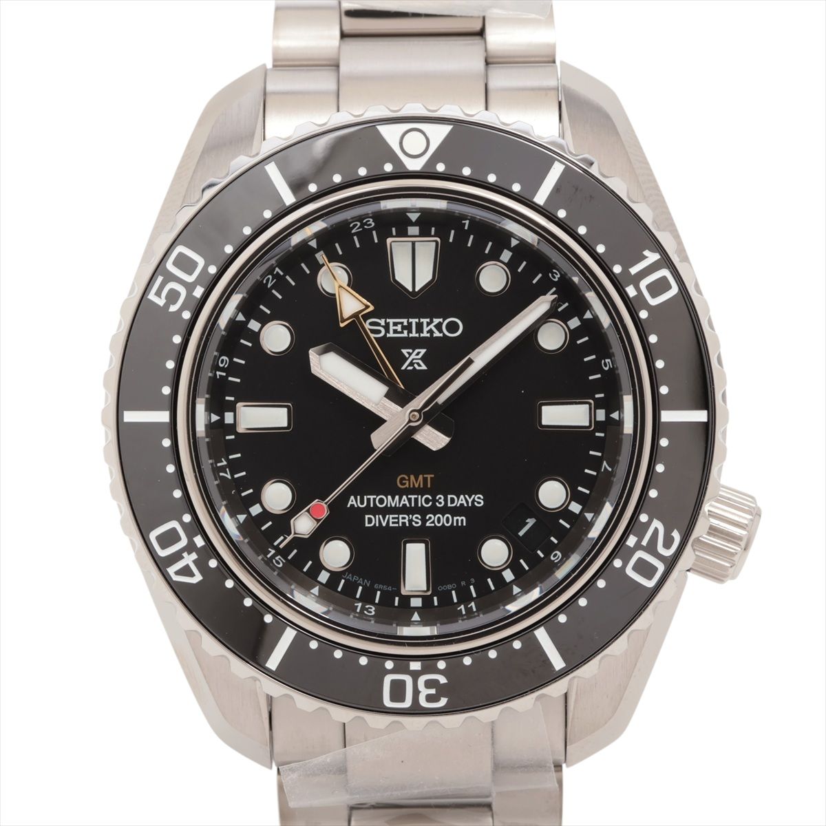 【中古】セイコー プロスペックス ダイバースキューバ ダイバーズ 1968 ヘリテージ GMT SBEJ011 SS SS AT 黒いこと文字記号盤