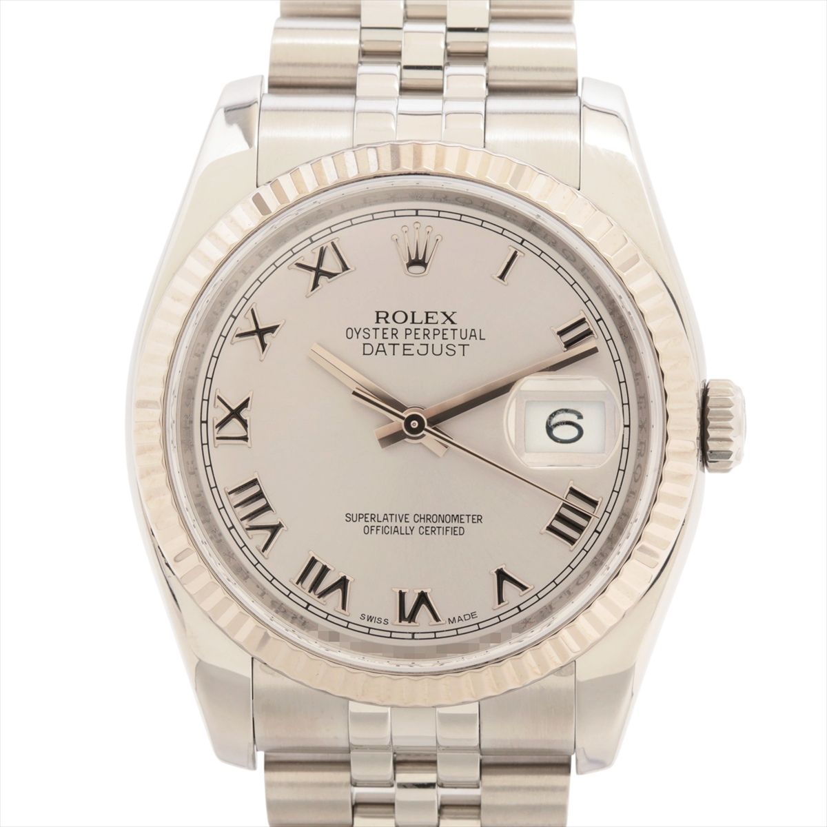 【中古】ロレックス デイトジャスト36 116234 SS&times;WG SS AT シルバー文字盤 ジュビリーブレスレット｜ALLU 店