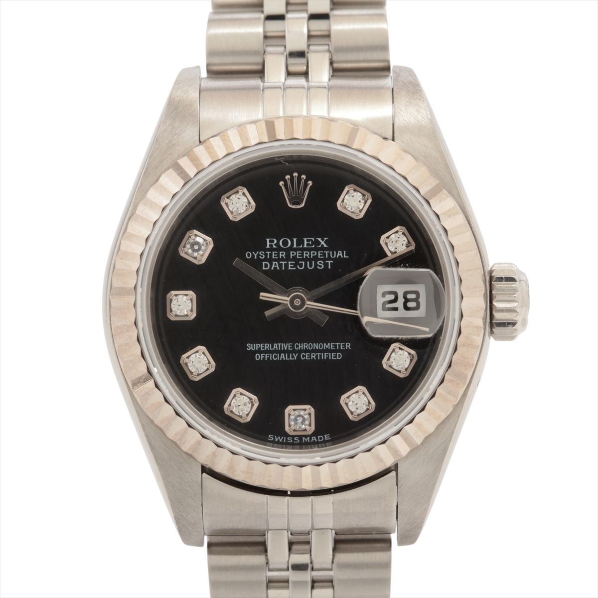 【中古】ロレックス レディ デイトジャスト 79174G SS&times;WG SS AT ブラック文字盤｜ALLU 店 435,955円
