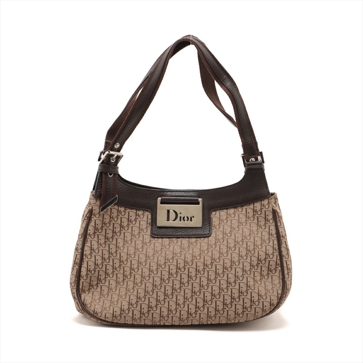 美品　Christian Dior トロッター　ハンドバッグ　ディオール 美品】ディオール ハンドバッグ トロッター 編み込み カナージュ