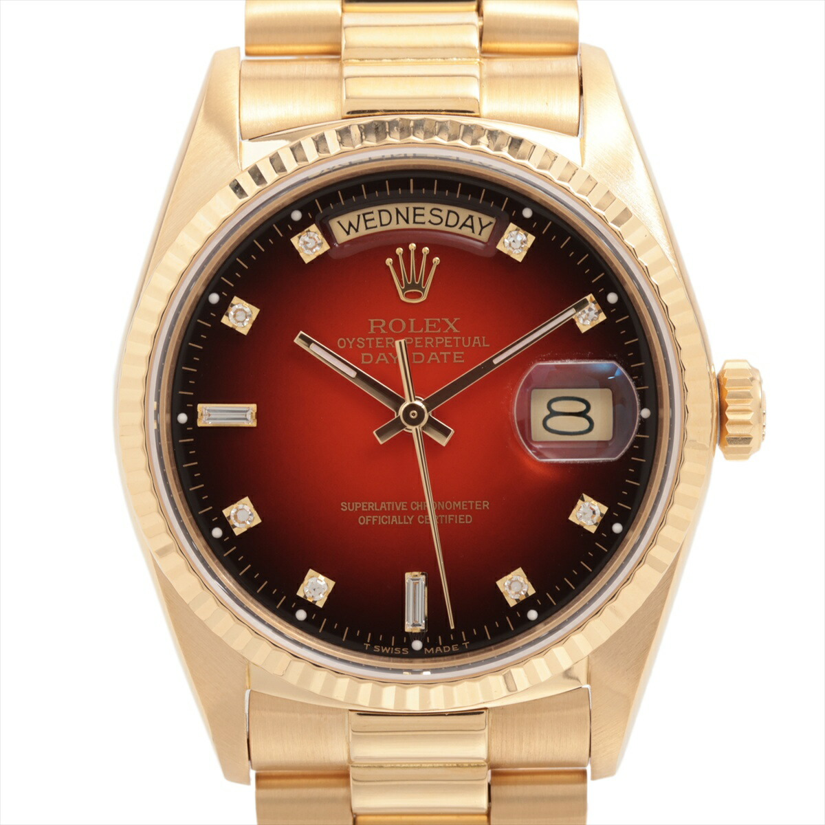 楽天市場】ロレックス YG デイデイト バークゴールド 18308A W番 程度