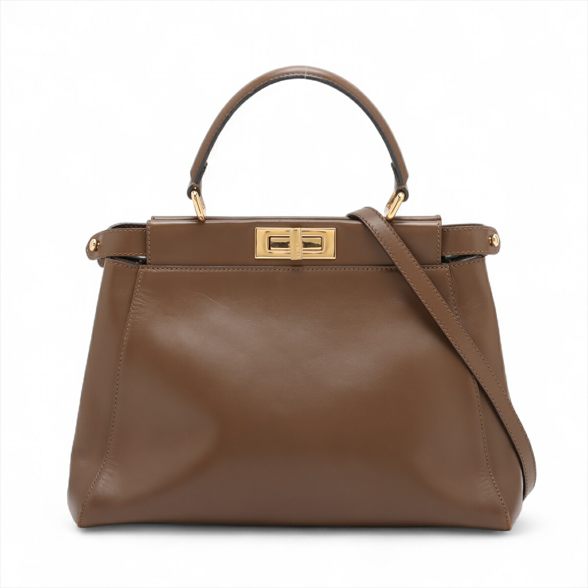 楽天市場】【中古】FENDI ピーカブー 2WAYハンドバッグ レザー