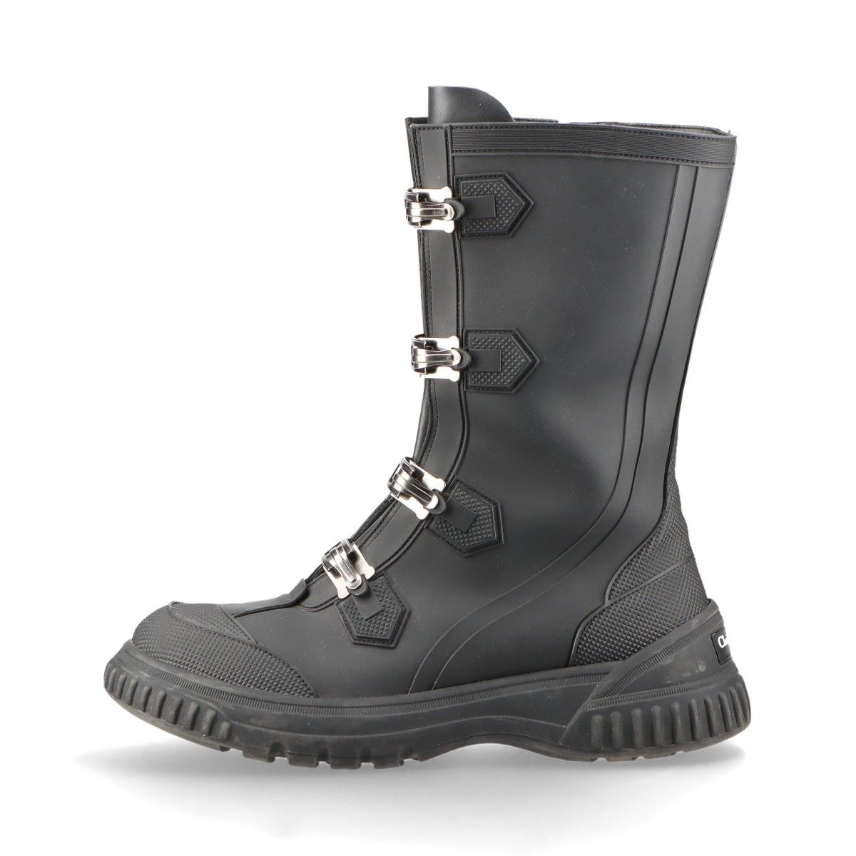 【中古】クリスチャンディオール ラバー ブーツ 40 レディース ブラック MD0322 DIOR GROUND