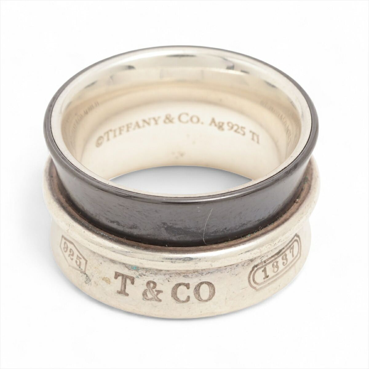 極美品レア ティファニー 1837 ワイド リング 7.5号 ルベドメタル 極美品レア ティファニー 1837 ワイド リング 7.5号